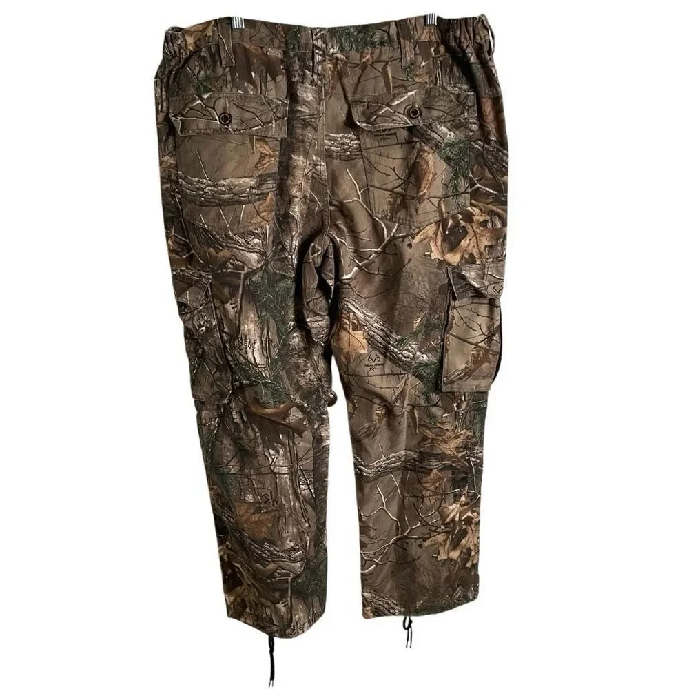Realtree Mens Camo Cargo Hunting Pants XL Camouflage Pocket Baggy Outdoor Y2K